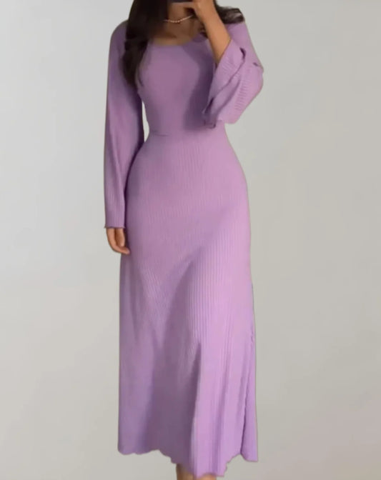Sweater Dress – Black Bell Sleeve Maxi