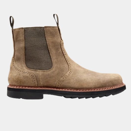 Men's Chelsea Boots – Black Lug Sole Pull Tab