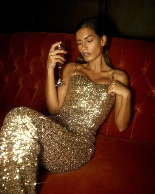 Gemma | Sequin Wide-Leg Jumpsuit