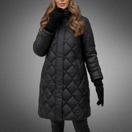 Women's Quilted Hooded Longline Puffer Jacket