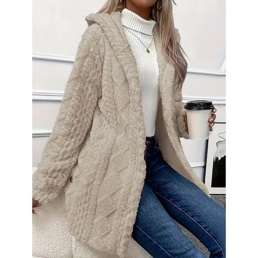 Women's Hooded Fleece Winter Jacket