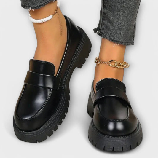 Pia | Chunky Penny Loafers Lug Sole