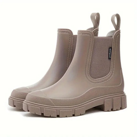 Chelsea Boots – Brown Waterproof Lug Sole Slip-On