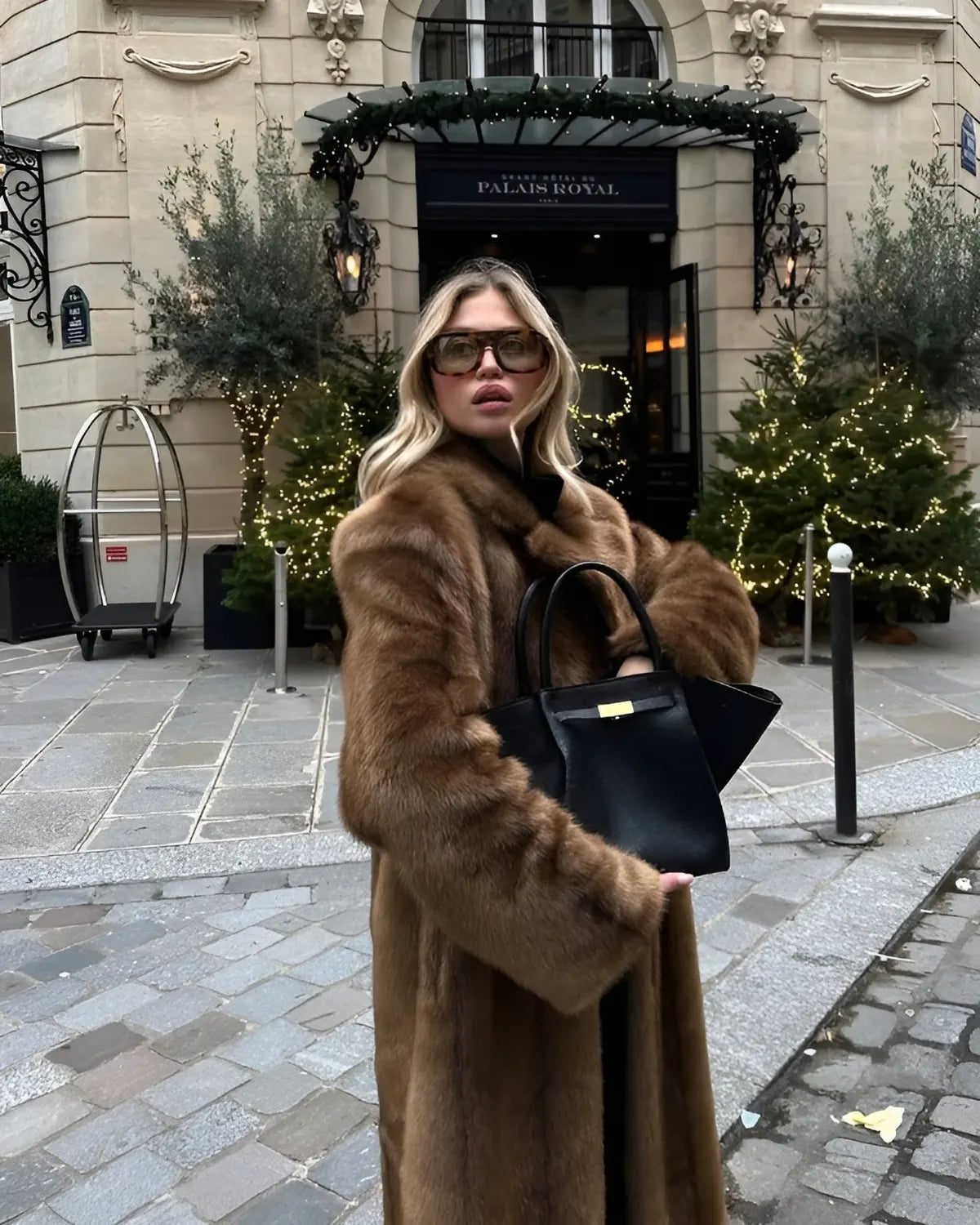 Brown Faux Fur Coat – Long Winter Statement