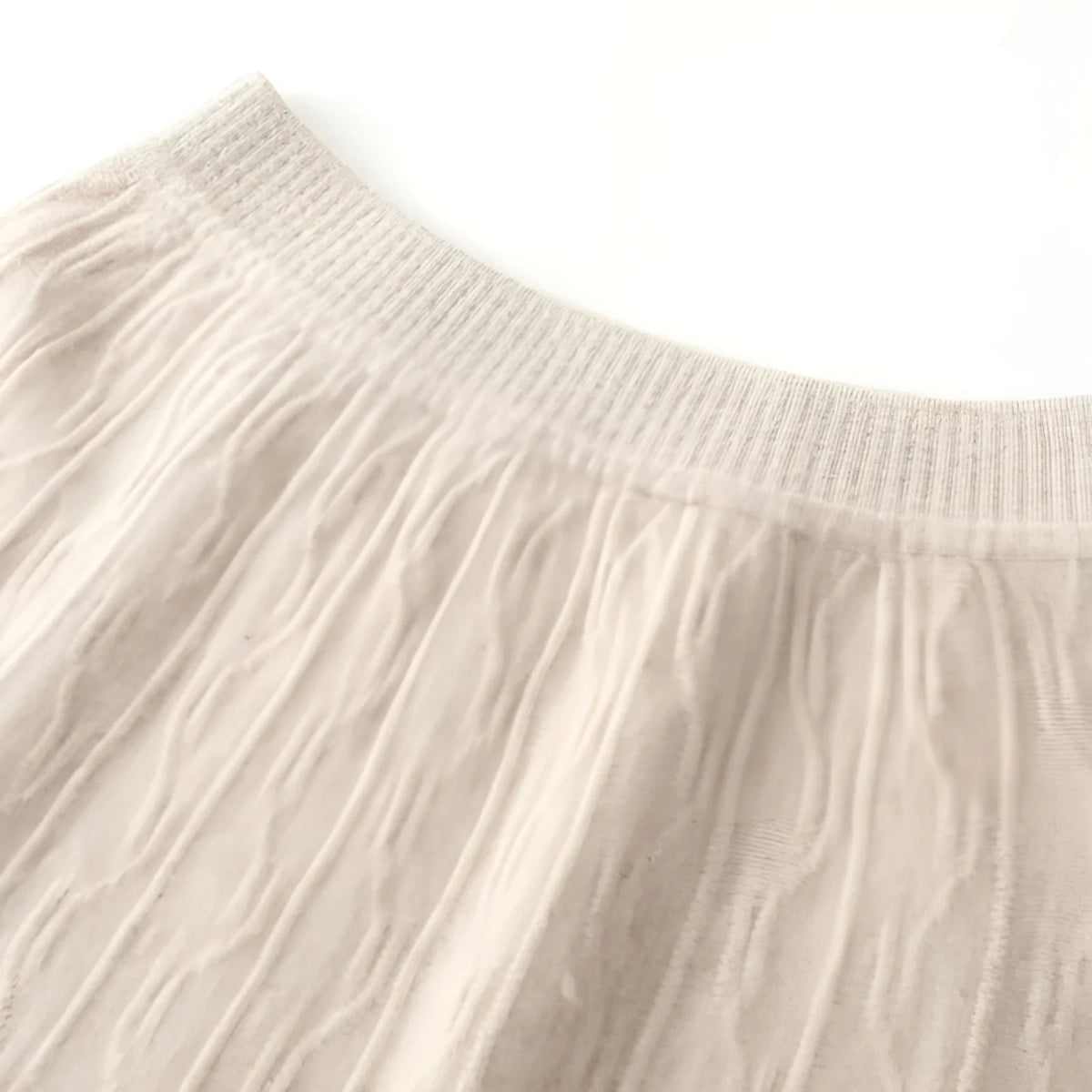 Black Midi Skirt – Merino Wool Knit A-Line Elastic Waist