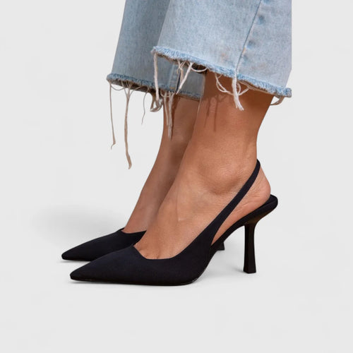 Black Slingback Heels – Pointed Toe Stiletto Pumps