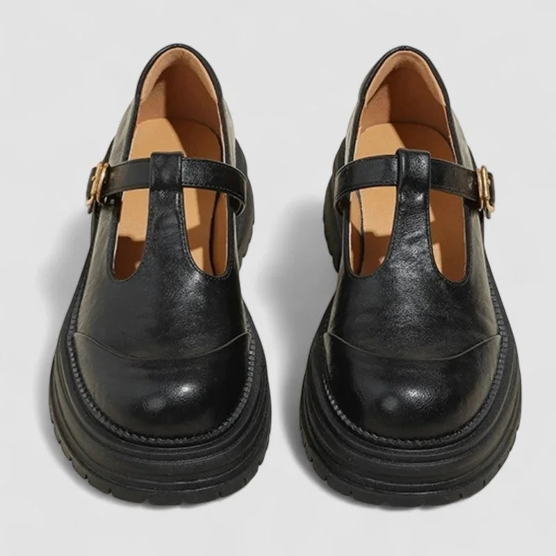 Black Chunky Platform Mary Janes - Black