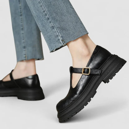 Black Chunky Platform Mary Janes