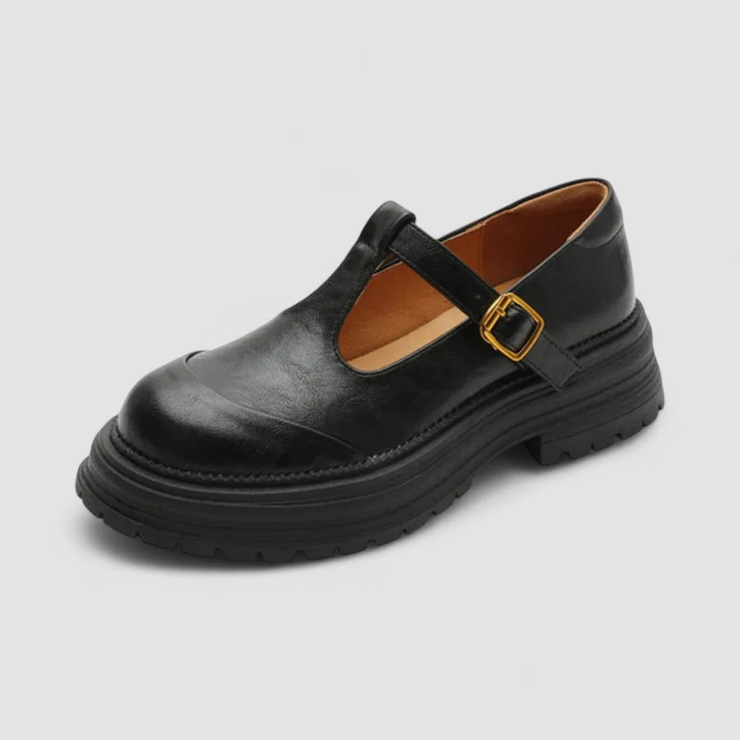 Black Chunky Platform Mary Janes