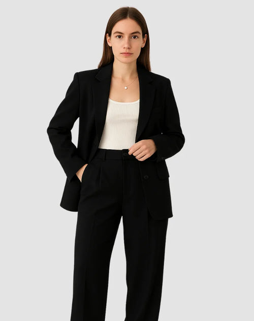 Black Oversized Blazer Pant Set