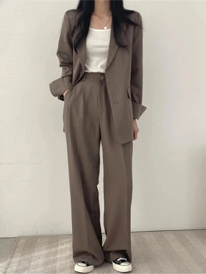 Black Oversized Blazer Pant Set