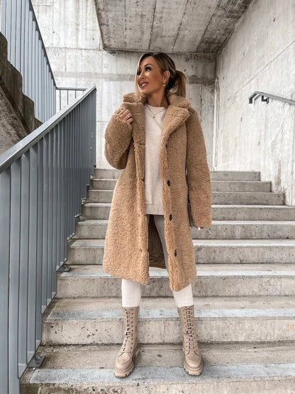 Cream Long Wool Coat