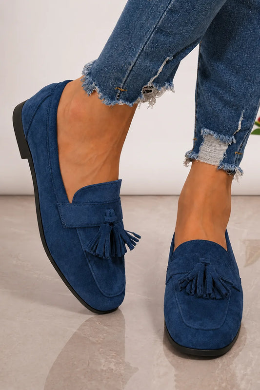 Loafers Navy Tassel Slip-On - Navy
