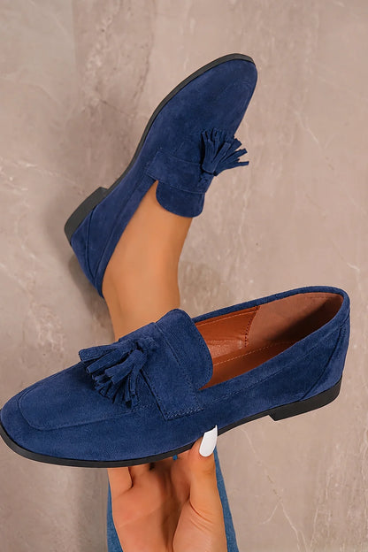 Loafers Navy Tassel Slip-On - Navy