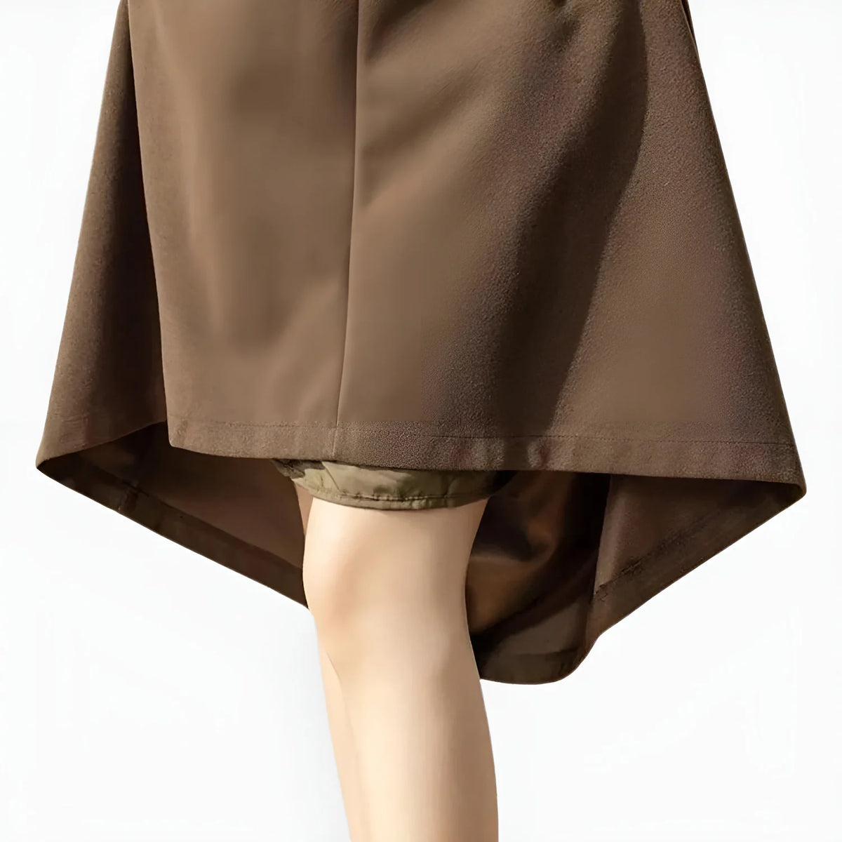 Maxi Skirt Black Pleated High Waist - Brown
