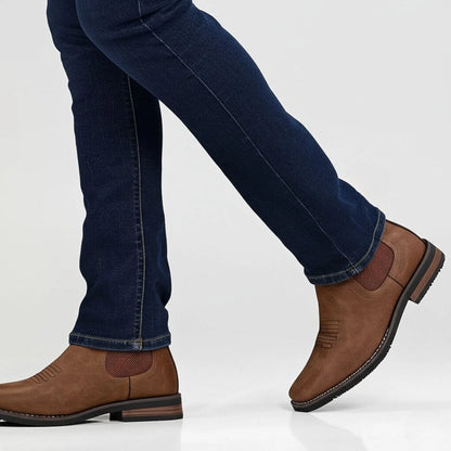 Men's Chelsea Boots Midnight Western Stitch - Chestnut Brown
