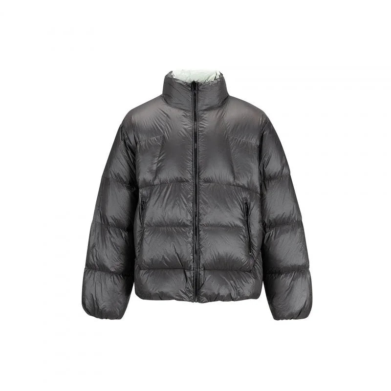 Men's Puffer Jacket Black Reversible - Black