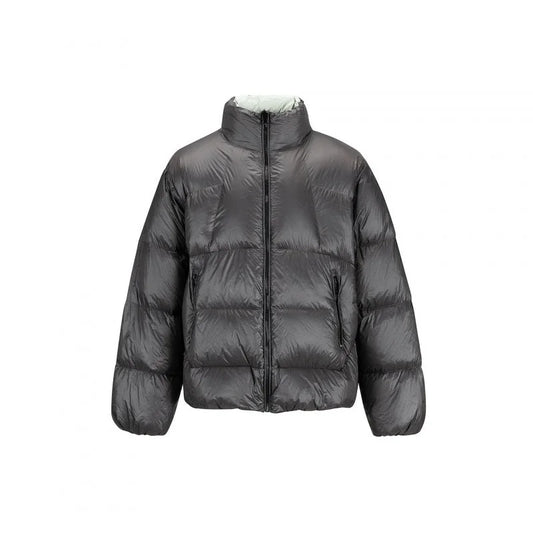 Men's Puffer Jacket Black Reversible - Black