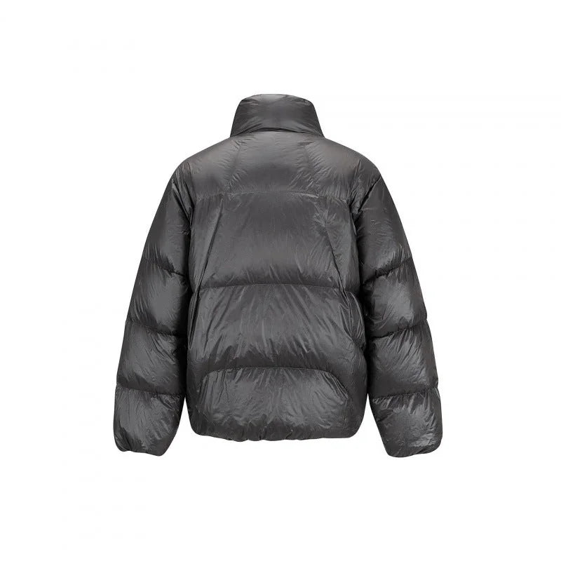 Men's Puffer Jacket Black Reversible - Black