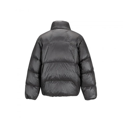 Men's Puffer Jacket Black Reversible - Black