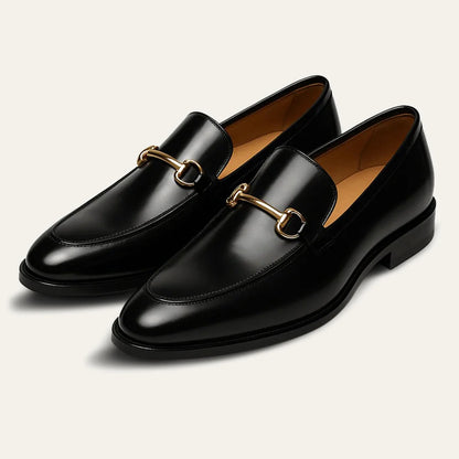 Men's Loafers Black Horsebit Classic - Black
