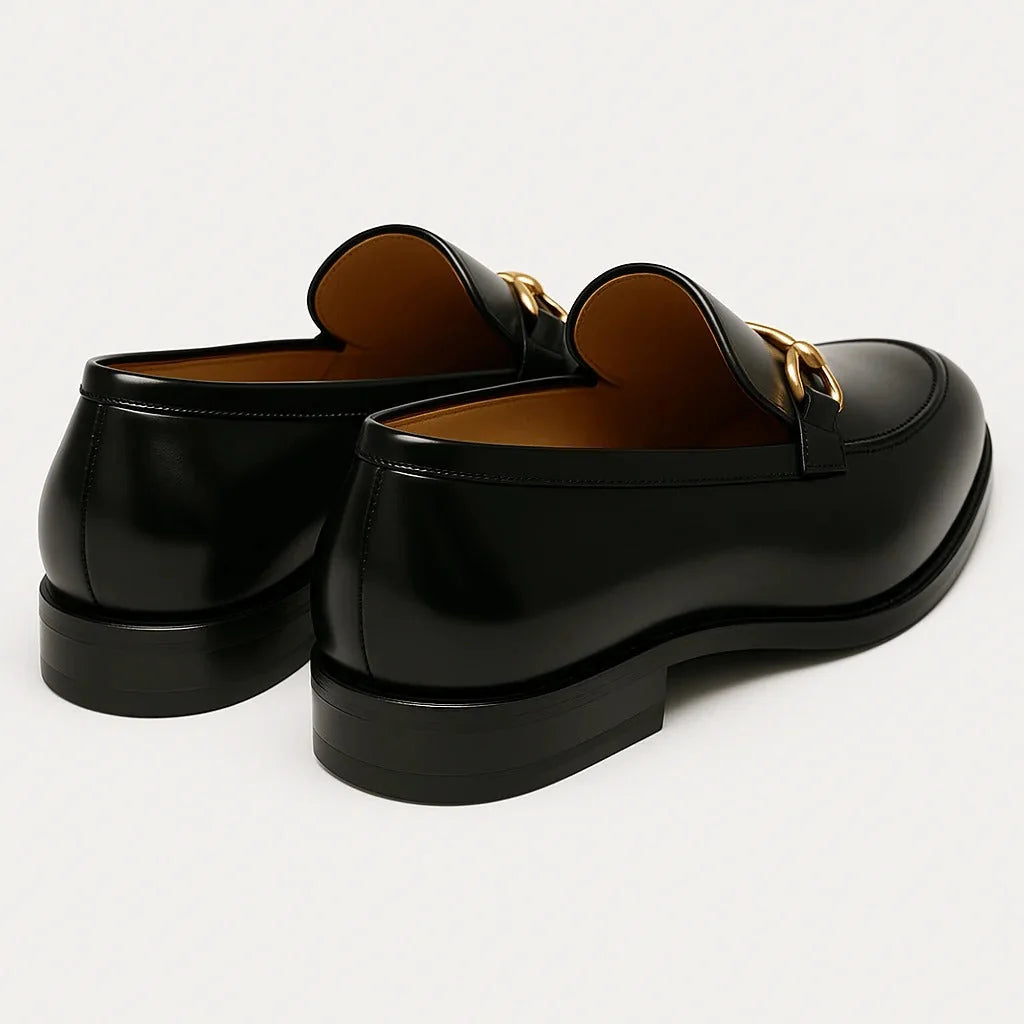 Men's Loafers Black Horsebit Classic - Black