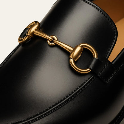 Men's Loafers Black Horsebit Classic - Black
