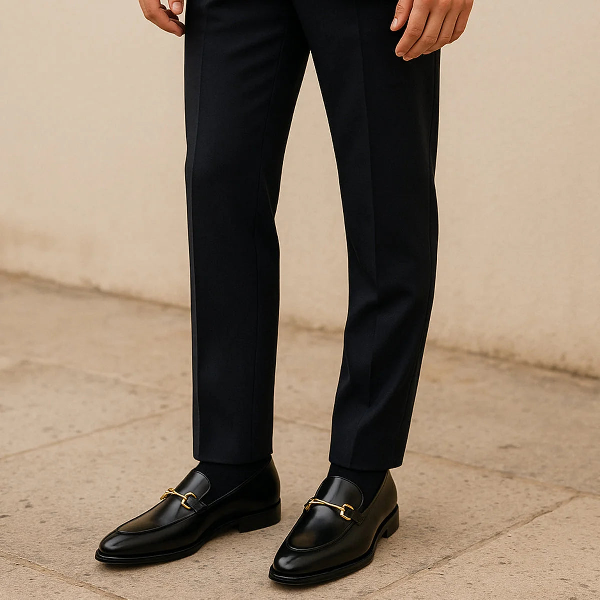 Men's Loafers Black Horsebit Classic - Black