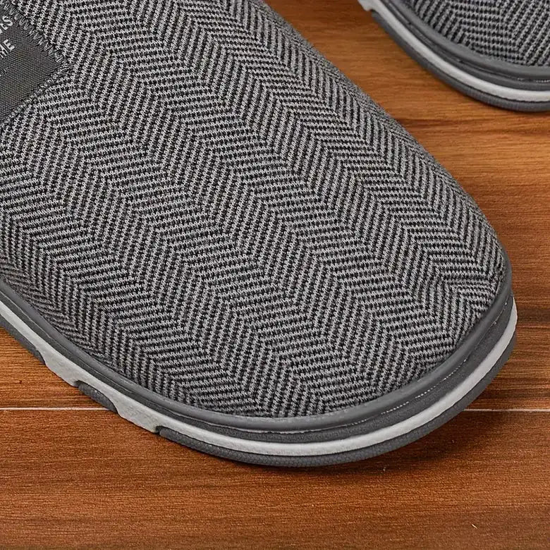 Men's Slippers Dark Grey Herringbone - Dark Grey