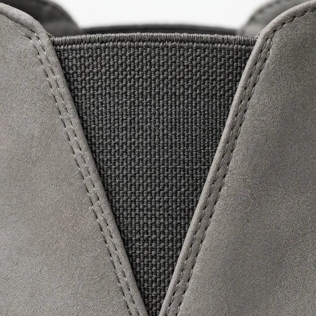 Chelsea Boots Black Suede Buckle - Grey