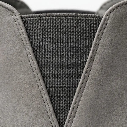 Chelsea Boots Black Suede Buckle - Grey