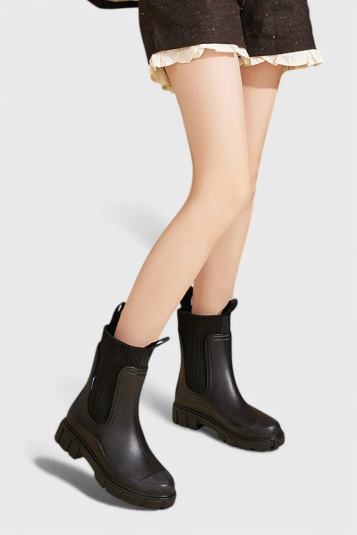 Chelsea Boots Black Waterproof Lug - Black