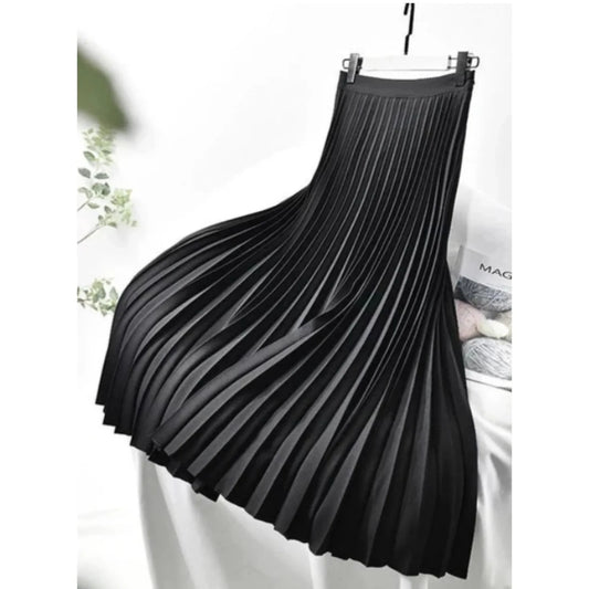 Maxi Skirt Black Pleated - Black