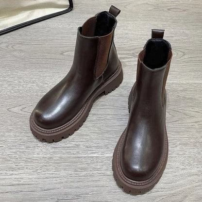 Black Chelsea Boots Women Chunky Sole view 5