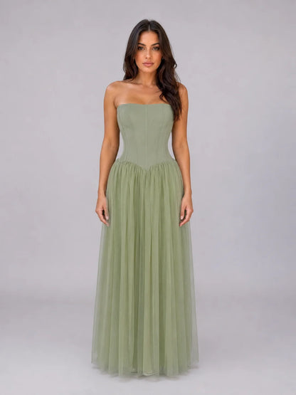 Corset Gown Sage Green Tulle