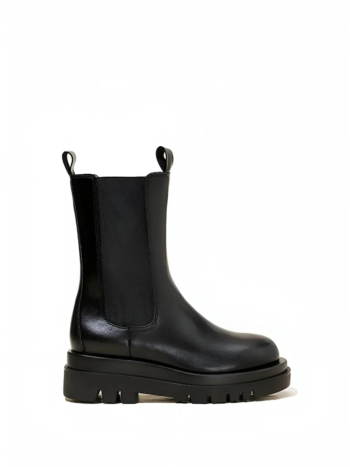 Black Chelsea Boots Women Platform Sole - Black