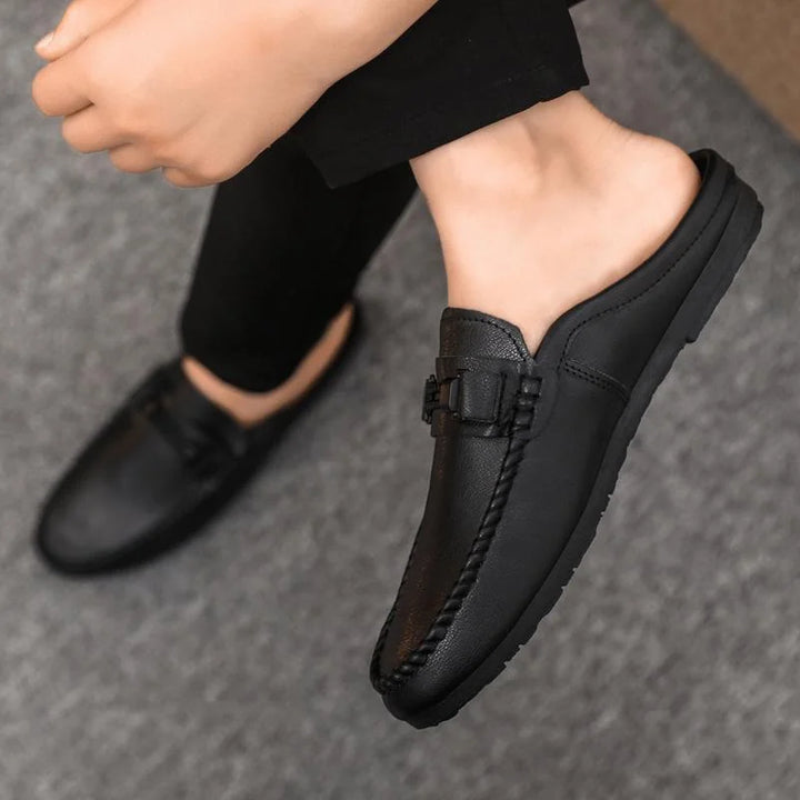 Men's Loafers Black Horsebit Slip-On - Black