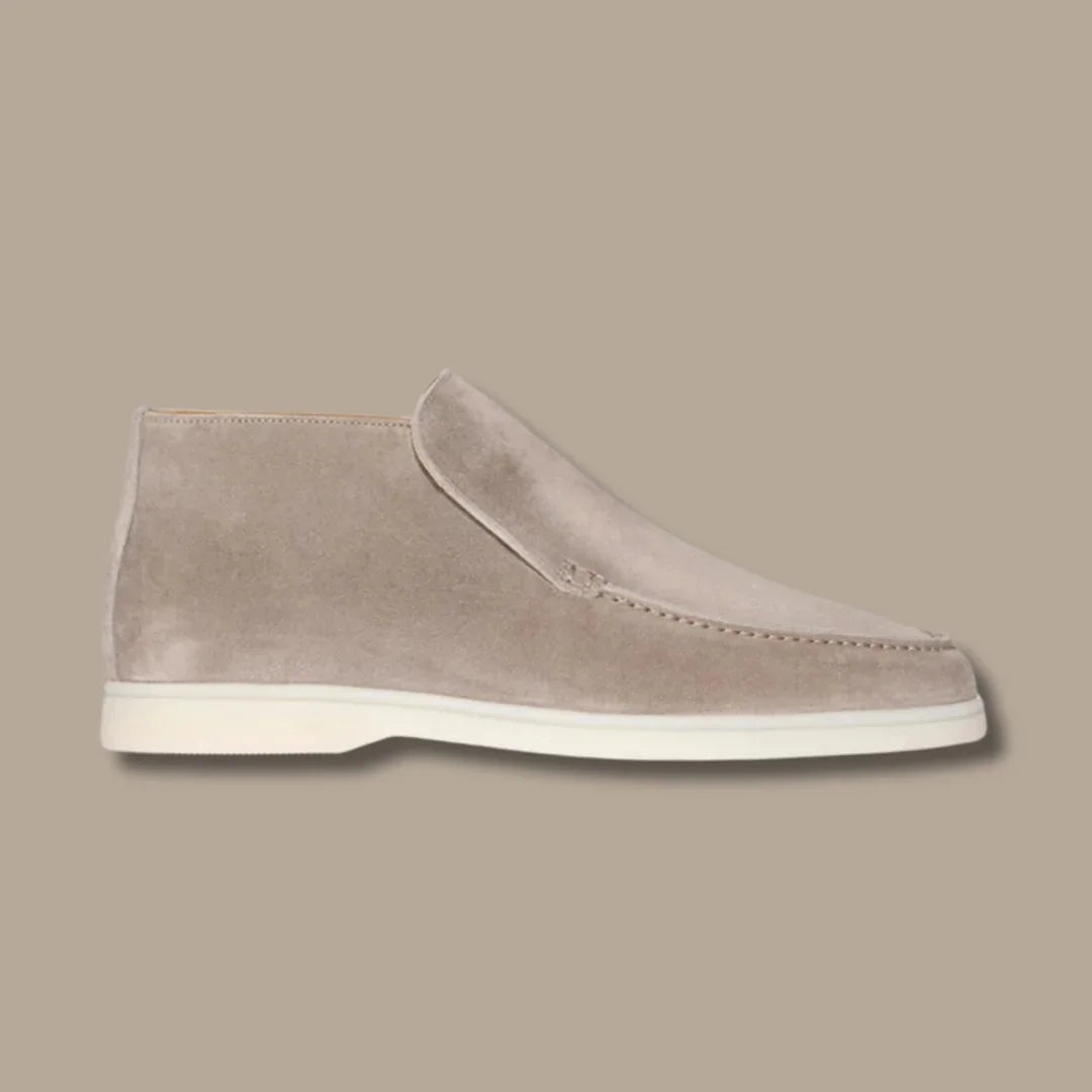 Men's Loafers Black Suede Slip-On - Black