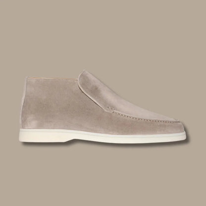 Men's Loafers Black Suede Slip-On - Black