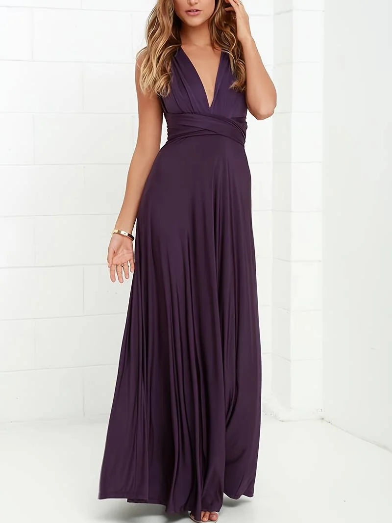 Wedding Guest Dress Black Backless Halter - Mauve