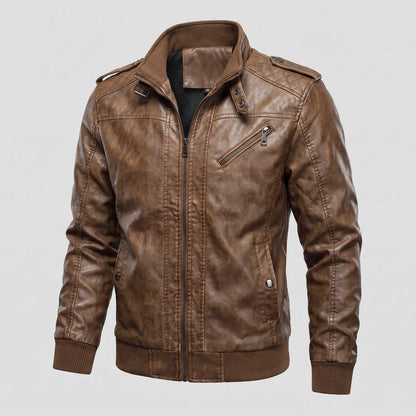 Men’s Biker Jacket Seams — Khaki
