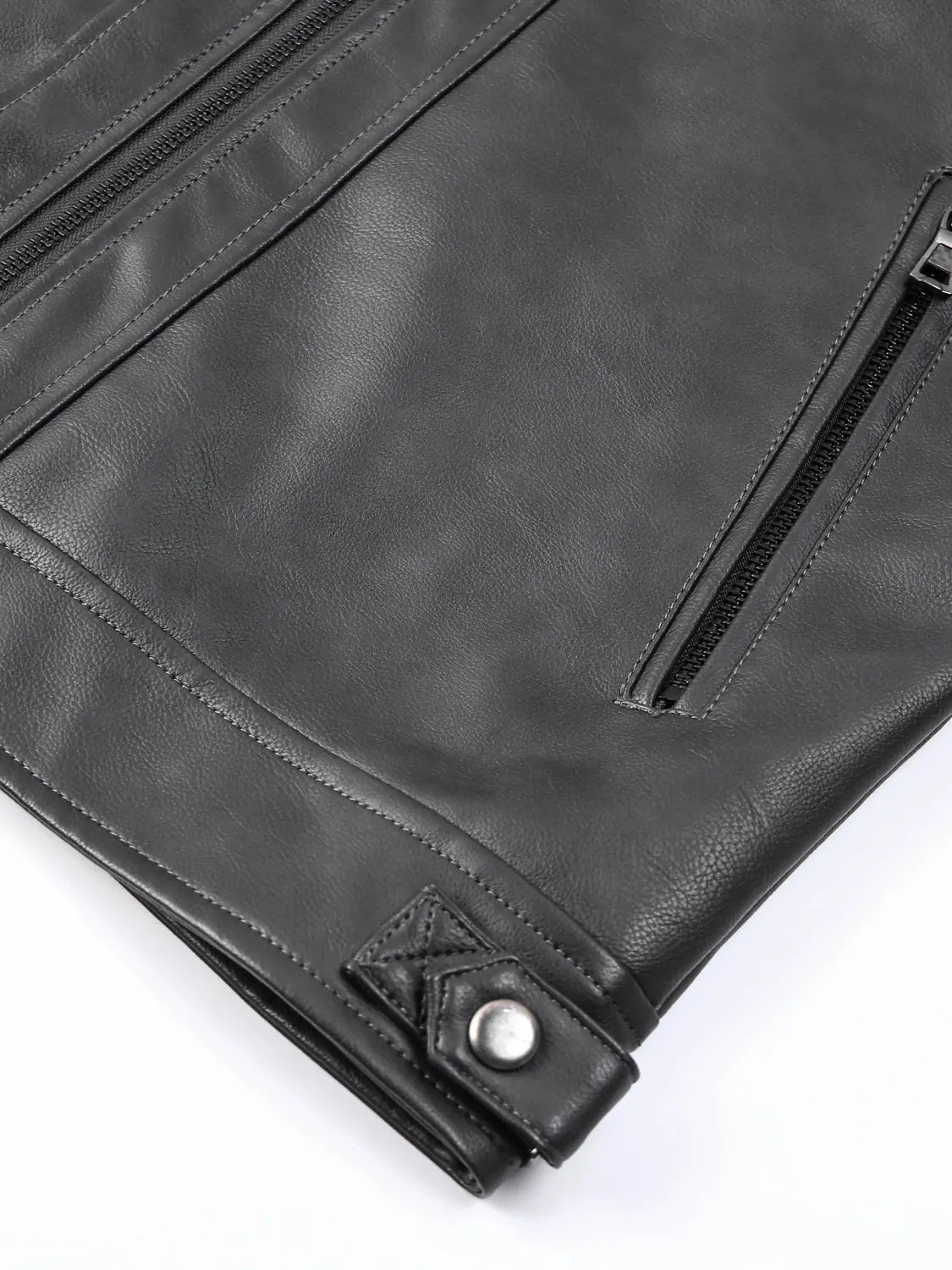 Men’s Biker Jacket Black Waist Tabs — competitor gallery view 5