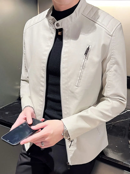 Men’s Biker Jacket Stitched Shoulders — competitor gallery view 3