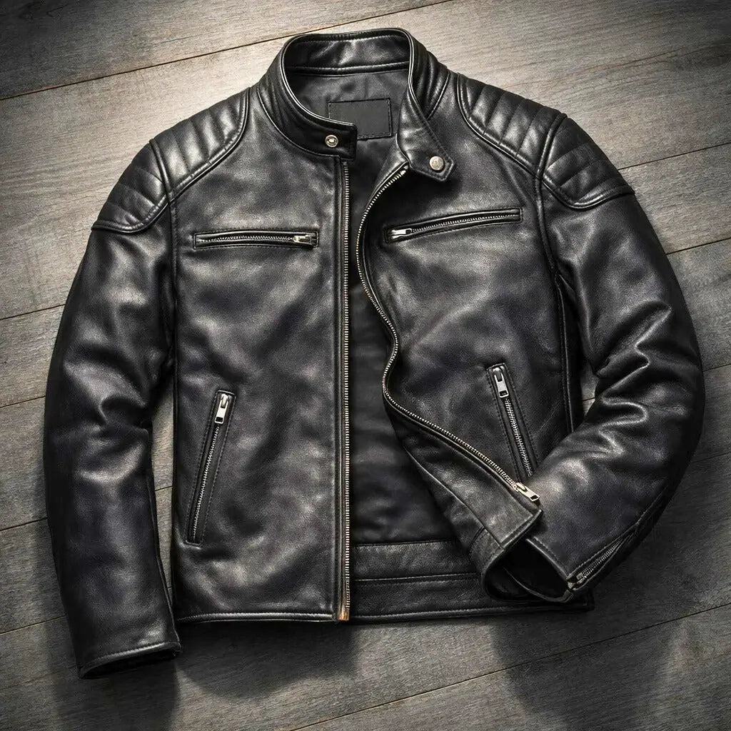 Men’s Biker Jacket Quilted Panels — competitor gallery view 5