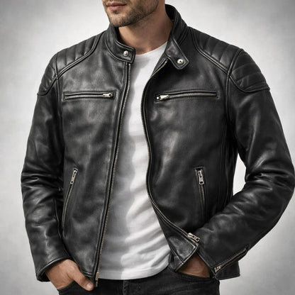 Men’s Biker Jacket Quilted Panels — competitor gallery view 7
