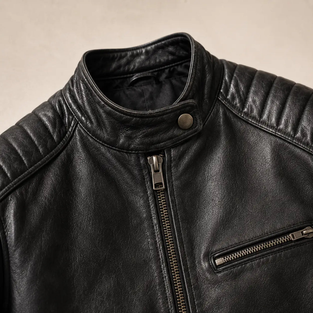 Men’s Biker Jacket Quilted Panels — competitor gallery view 9