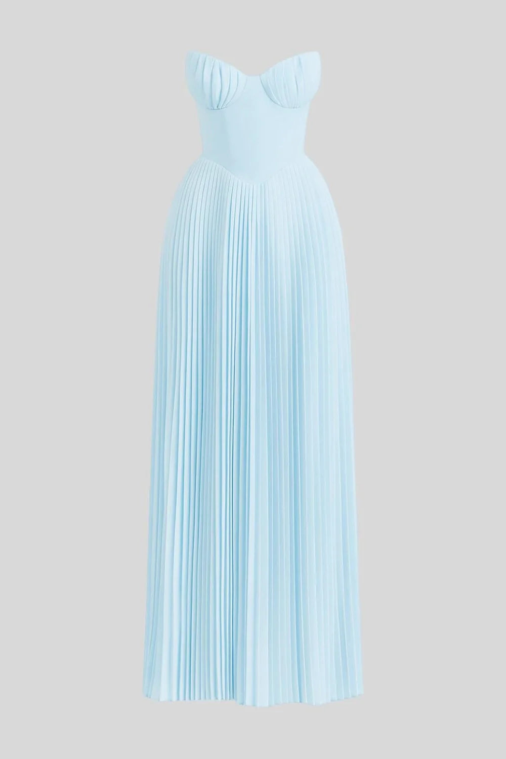 Corset Maxi Dress Light Blue Strapless — competitor gallery view 2