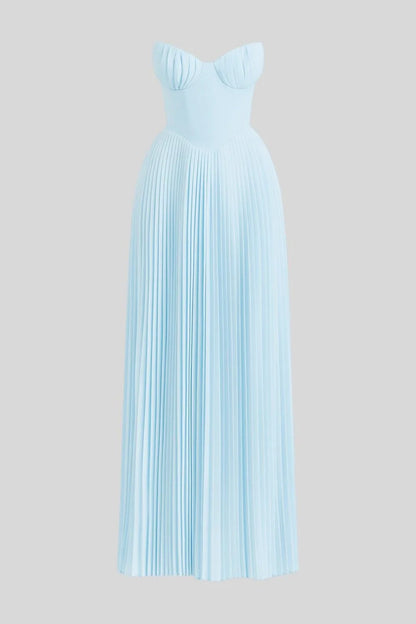 Corset Maxi Dress Light Blue Strapless — competitor gallery view 2