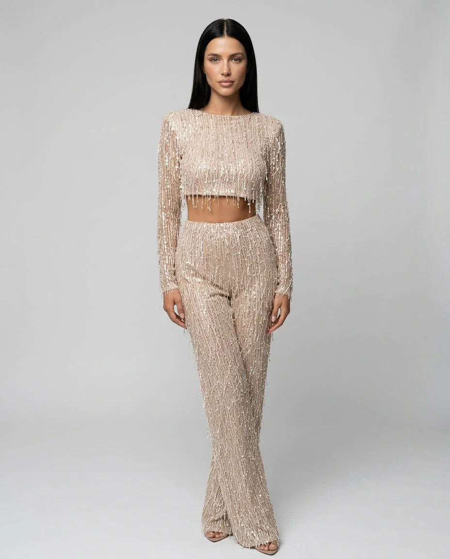 Sequin Pant Set Crop Top — competitor gallery view 6
