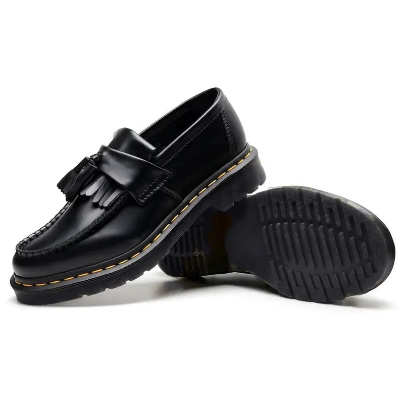 Men’s Loafers Black Chunky Tassel Detail — Black — view 2